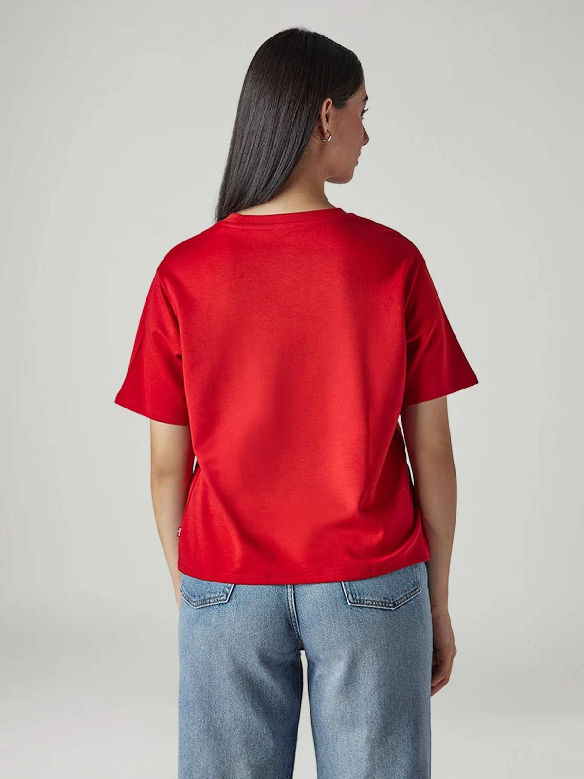 Red Solid/Plain Half Sleeves Relaxed T-Shirt | TS56 - view 2