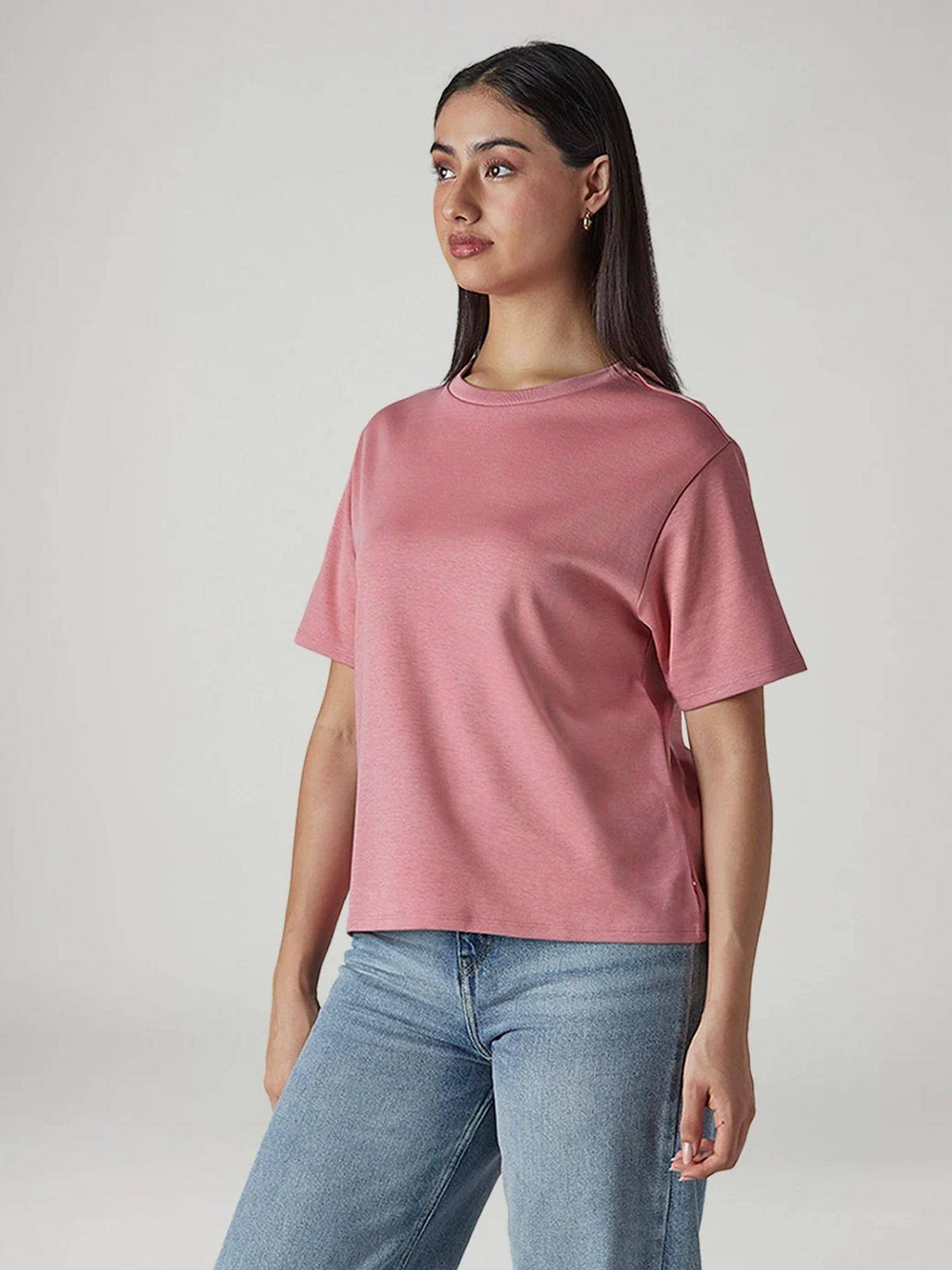 Red Solid/Plain Half Sleeves Relaxed T-Shirt | TS56 - view 13