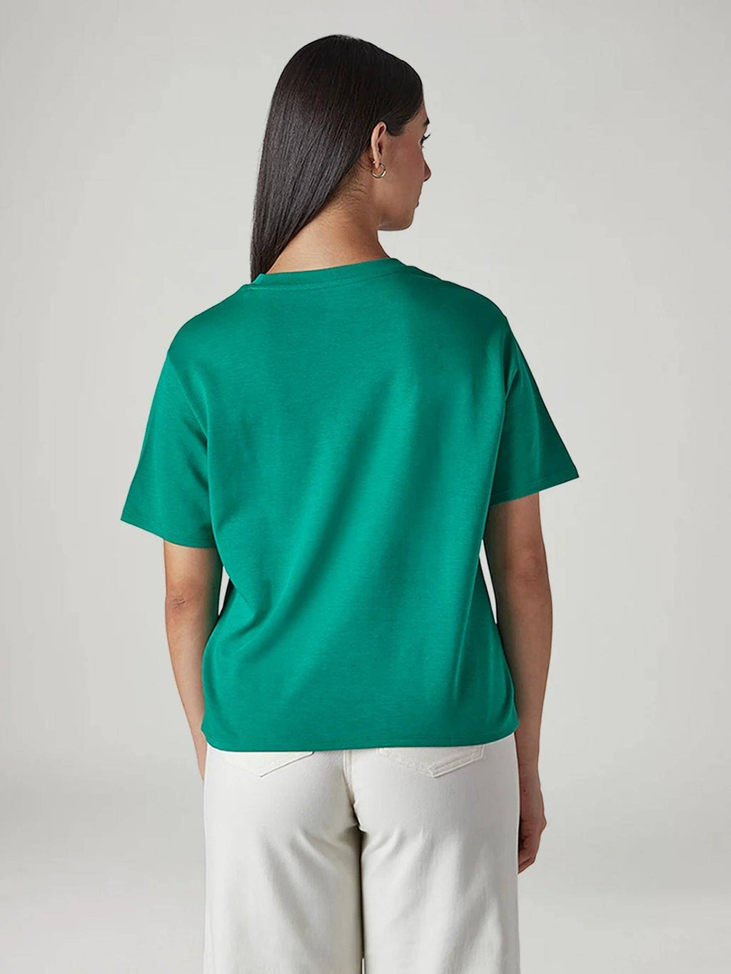 Red Solid/Plain Half Sleeves Relaxed T-Shirt | TS56 - view 22