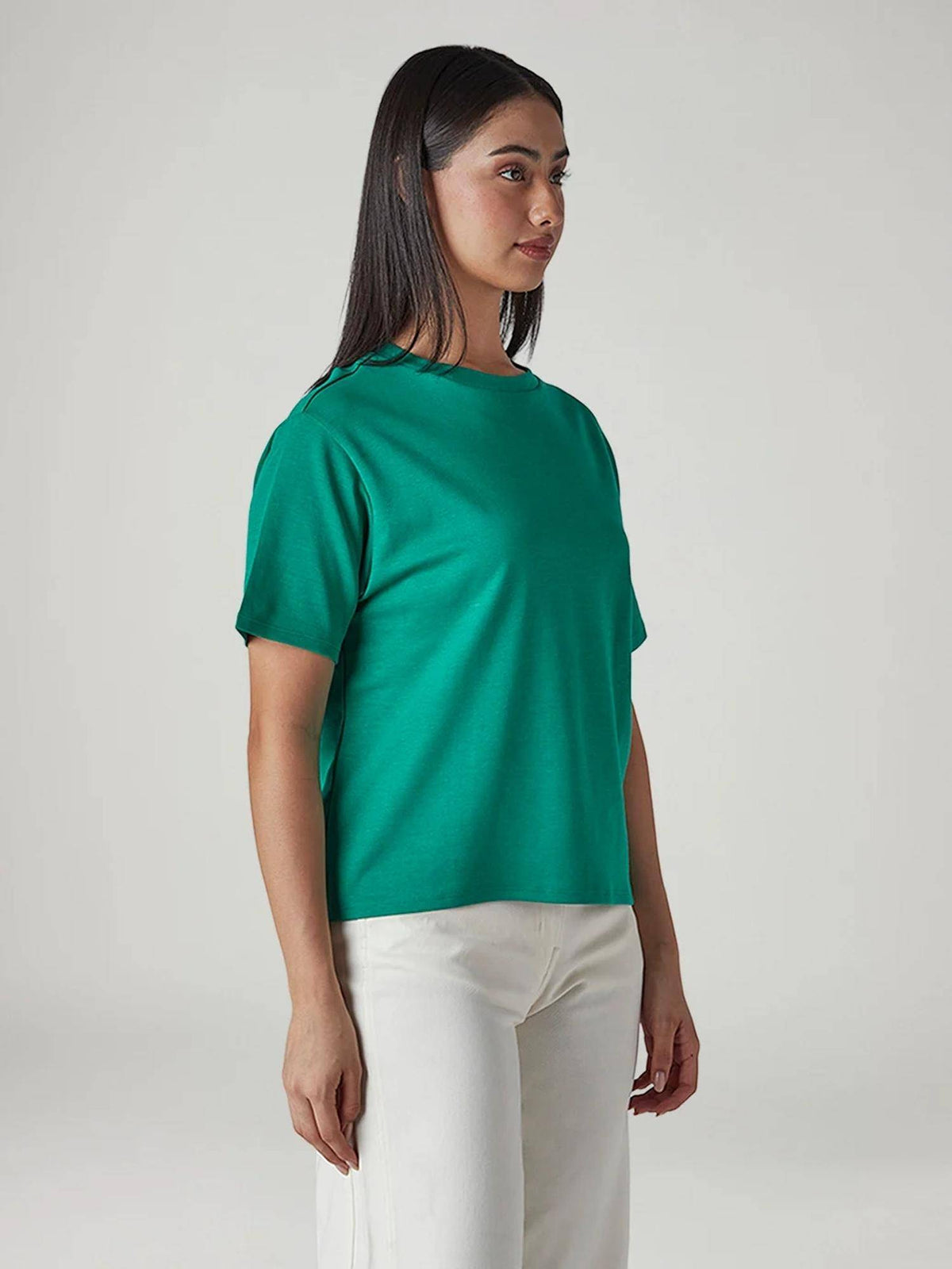 Red Solid/Plain Half Sleeves Relaxed T-Shirt | TS56 - view 23