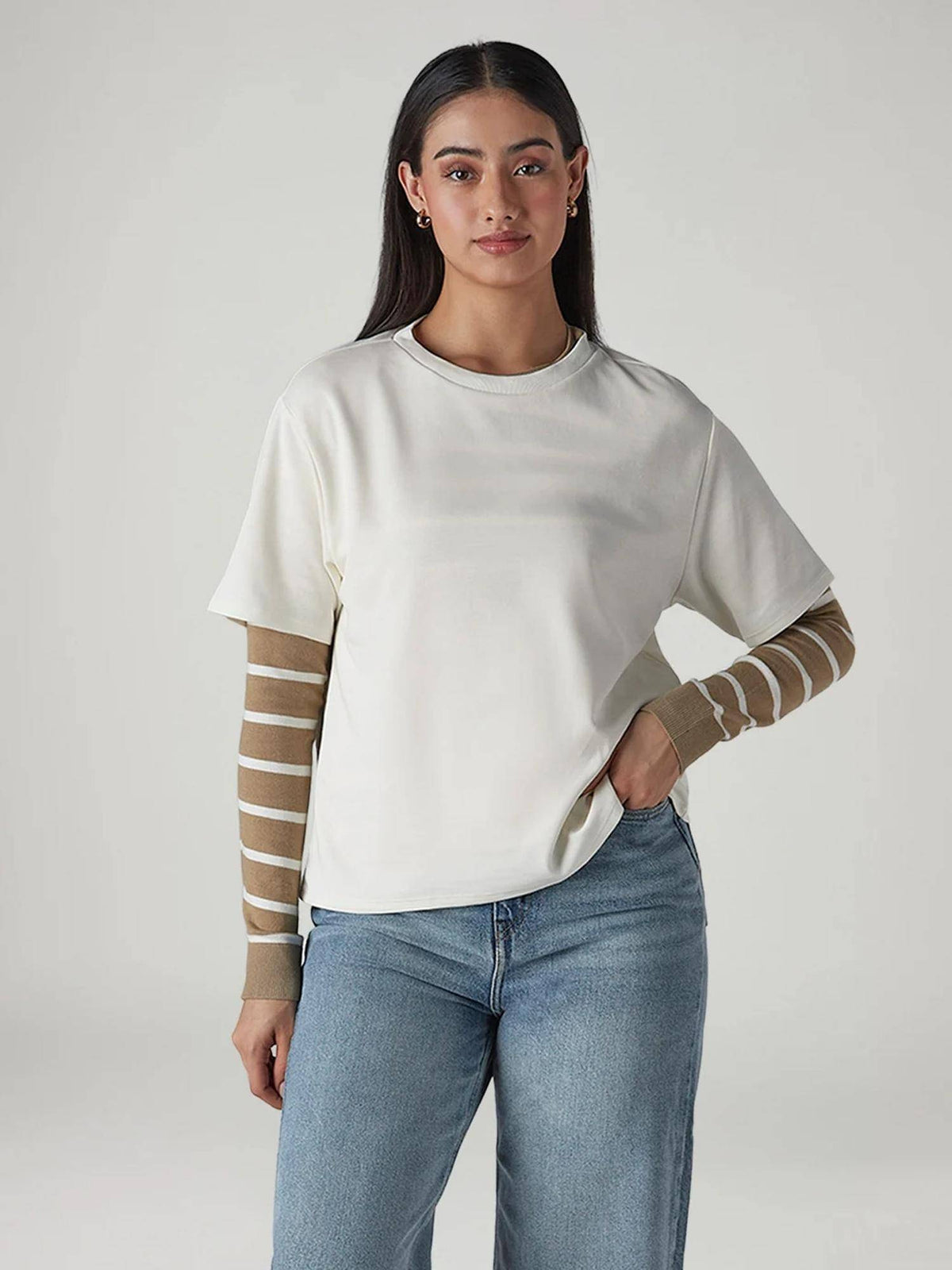 Red Solid/Plain Half Sleeves Relaxed T-Shirt | TS56 - view 30