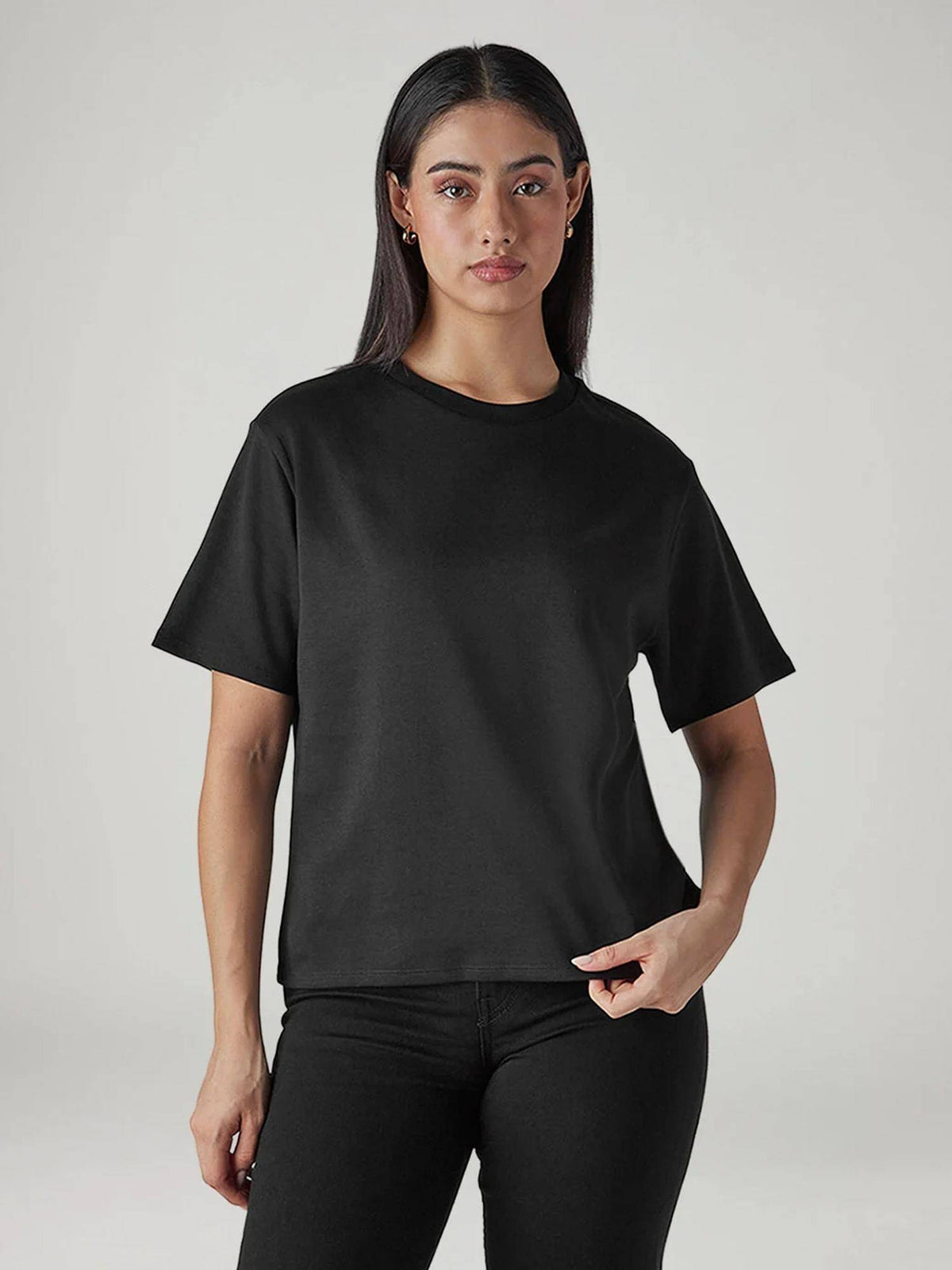 Red Solid/Plain Half Sleeves Relaxed T-Shirt | TS56 - view 6