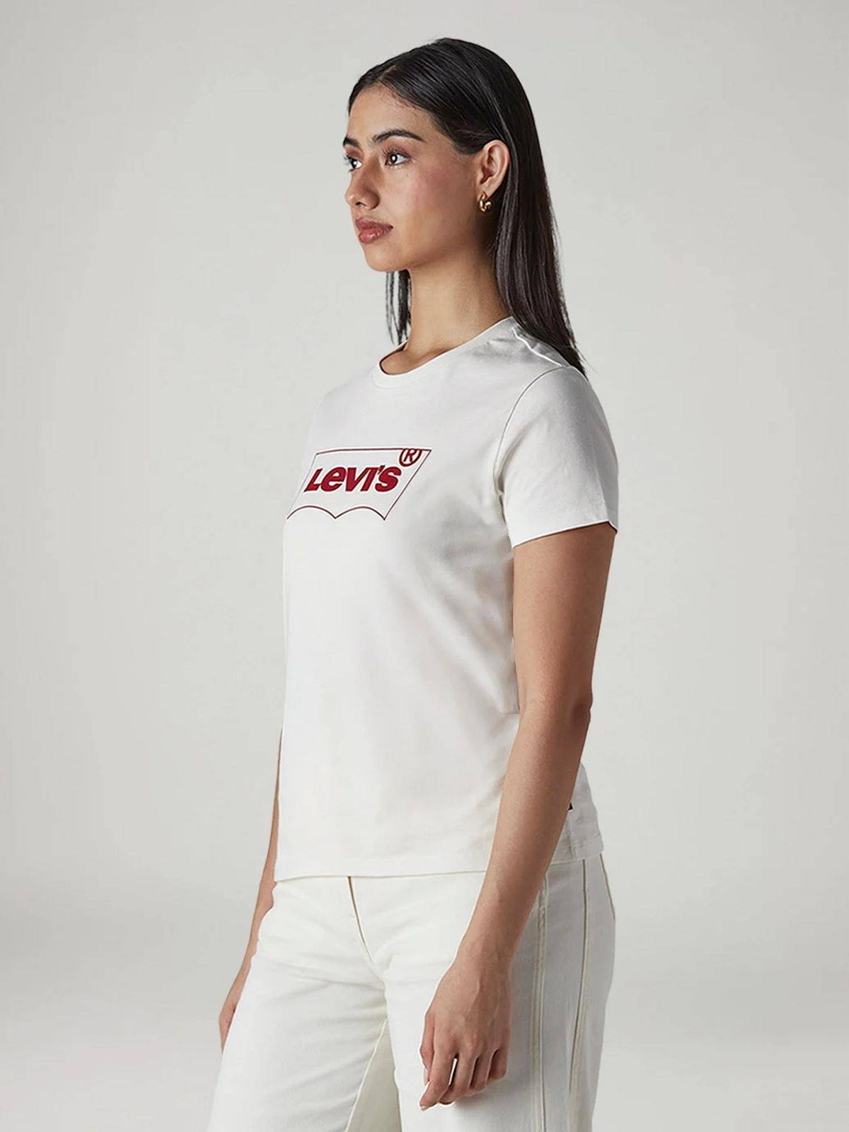 Off White Graphic Half Sleeves Slim T-Shirt | TS56 - view 3