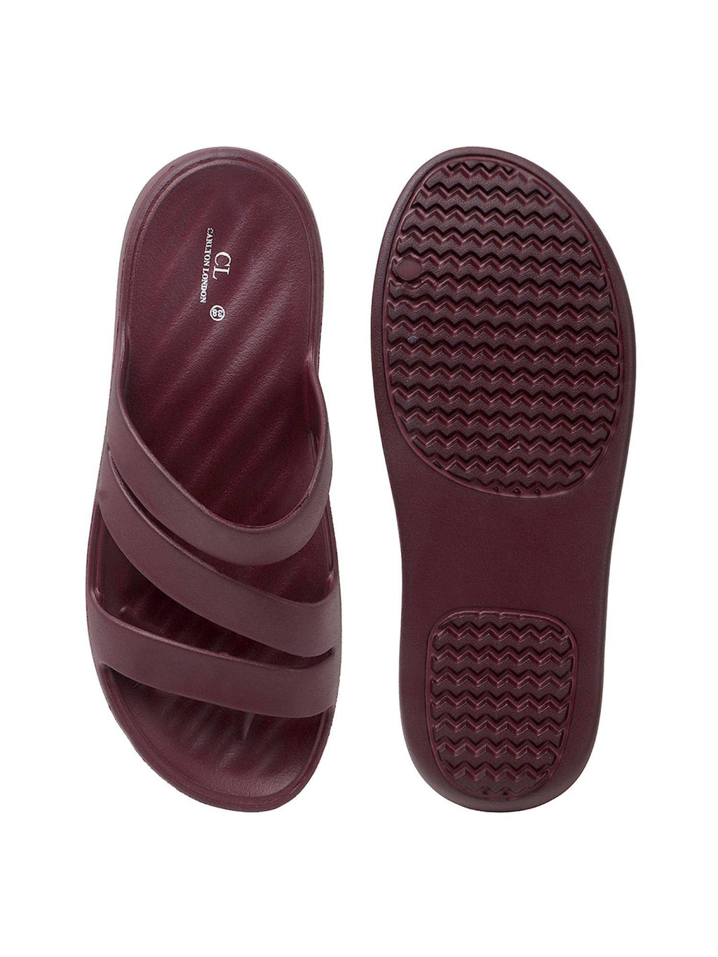 Women Wine Three-Strap Platform Comfort Sandals | SD89 - view 7