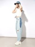 Blue Distress Fit Jeans