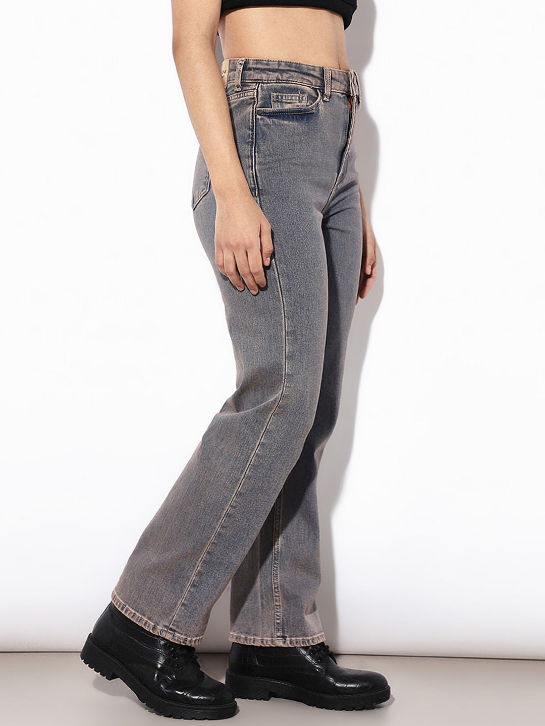 Blue Vintage Wash Straight Fit Jeans
