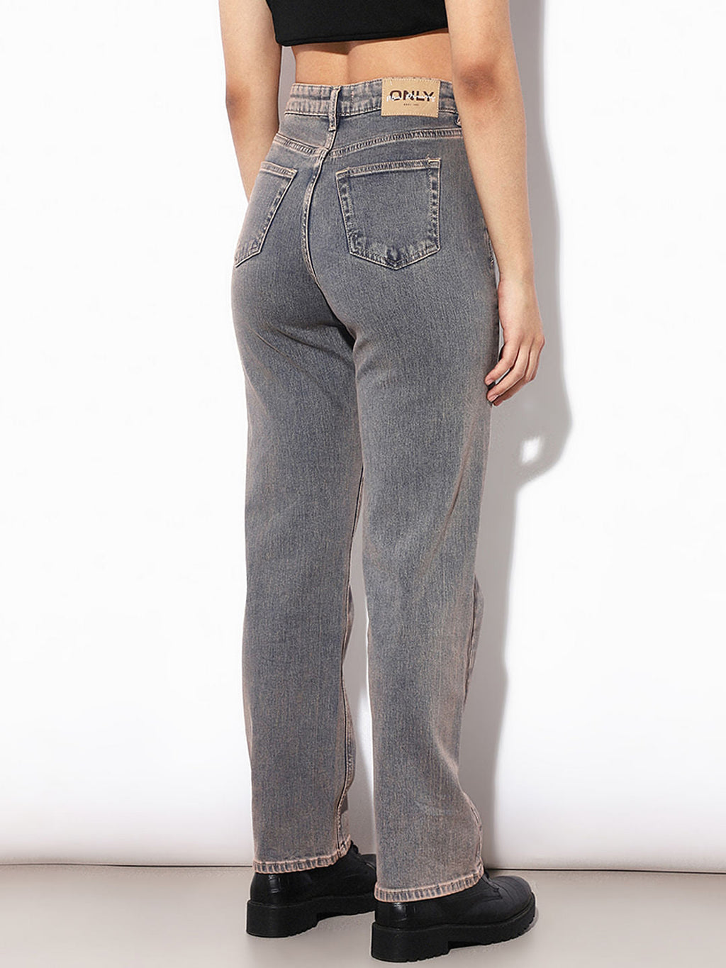 Blue Vintage Wash Straight Fit Jeans