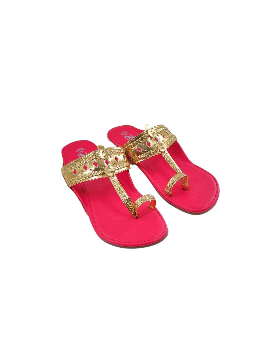 Women Kolhapuri in Gold | F61 - view 3