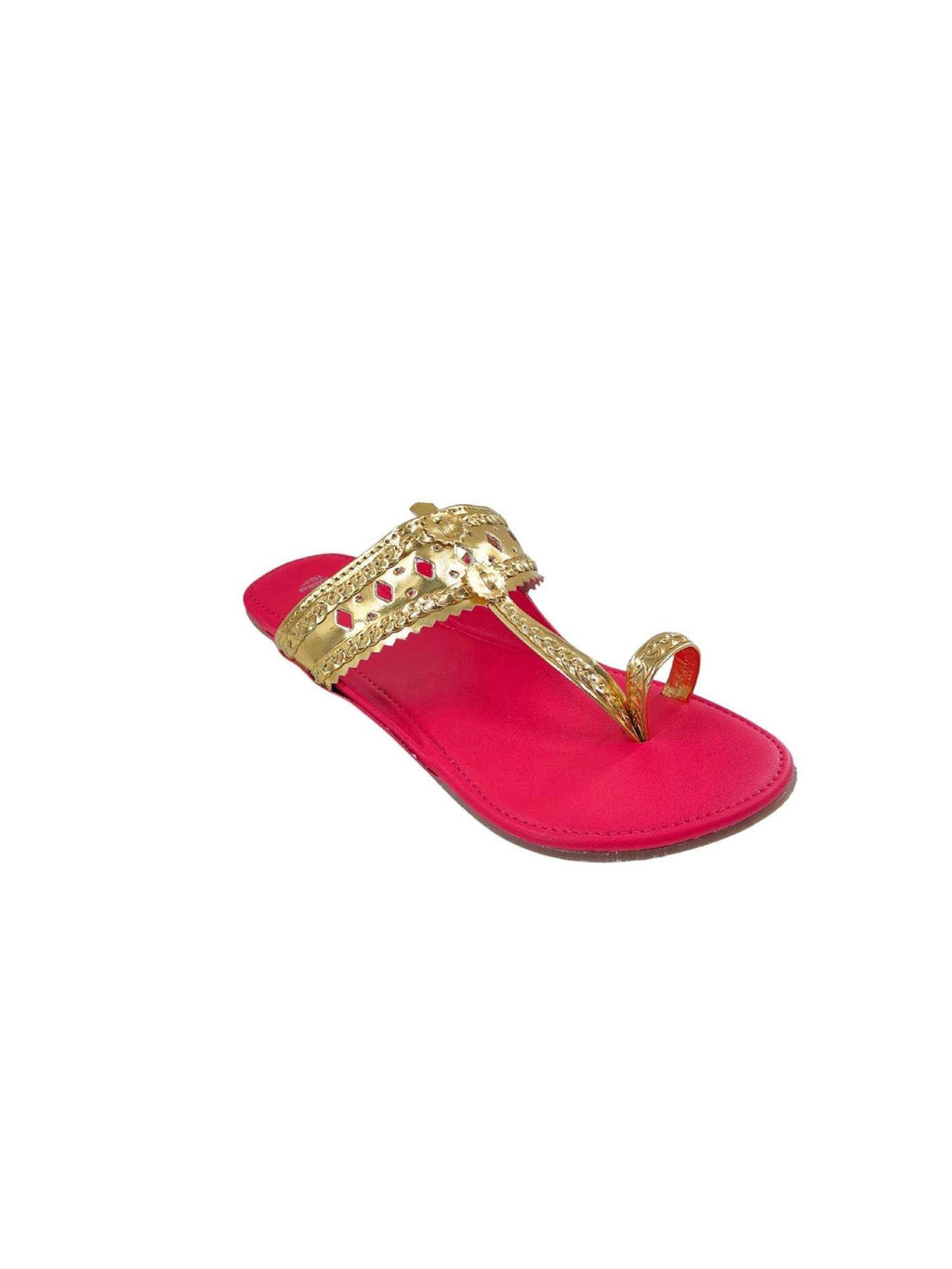 Women Kolhapuri in Gold | F61 - view 4