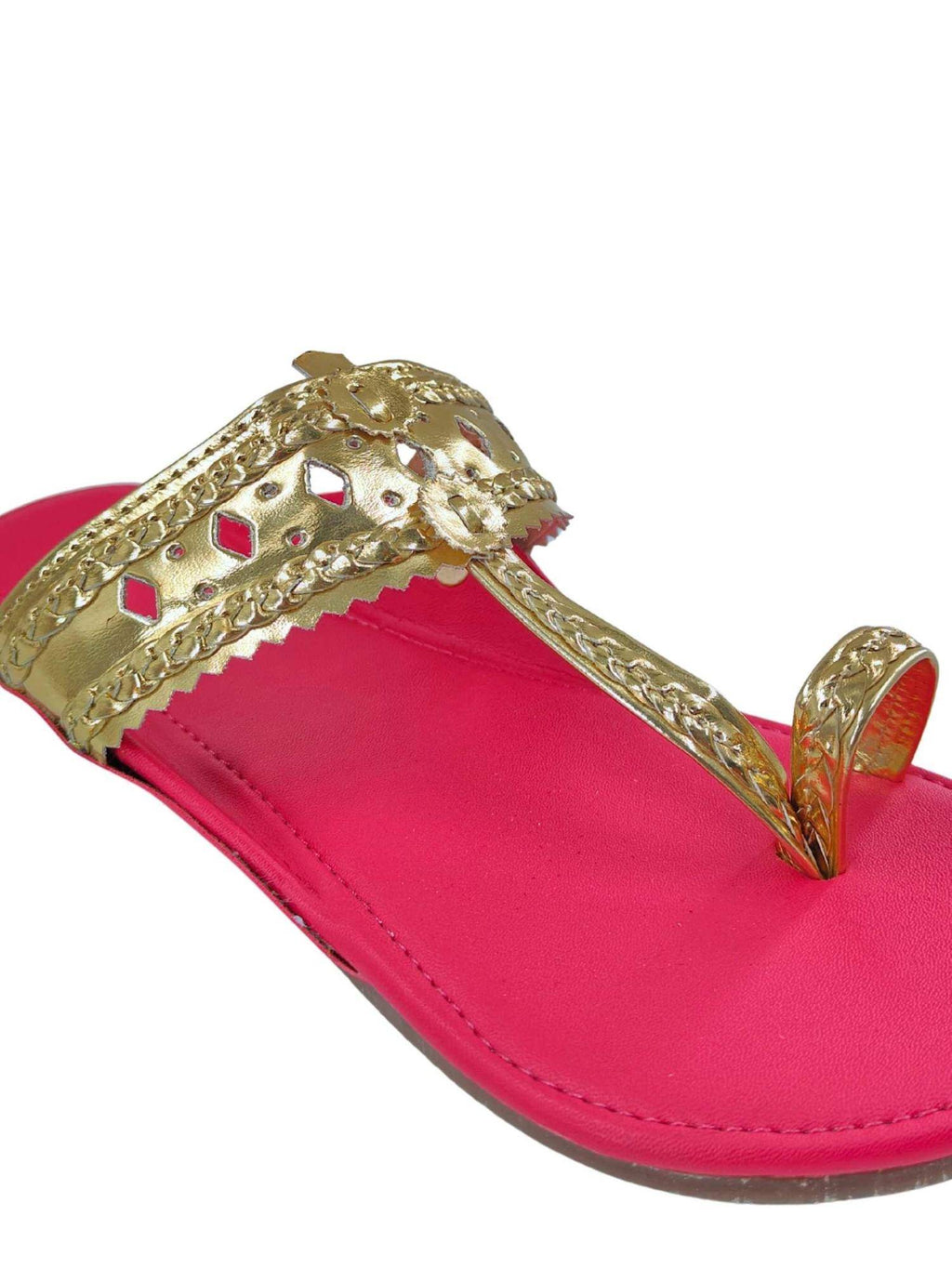 Women Kolhapuri in Gold | F61 - view 5