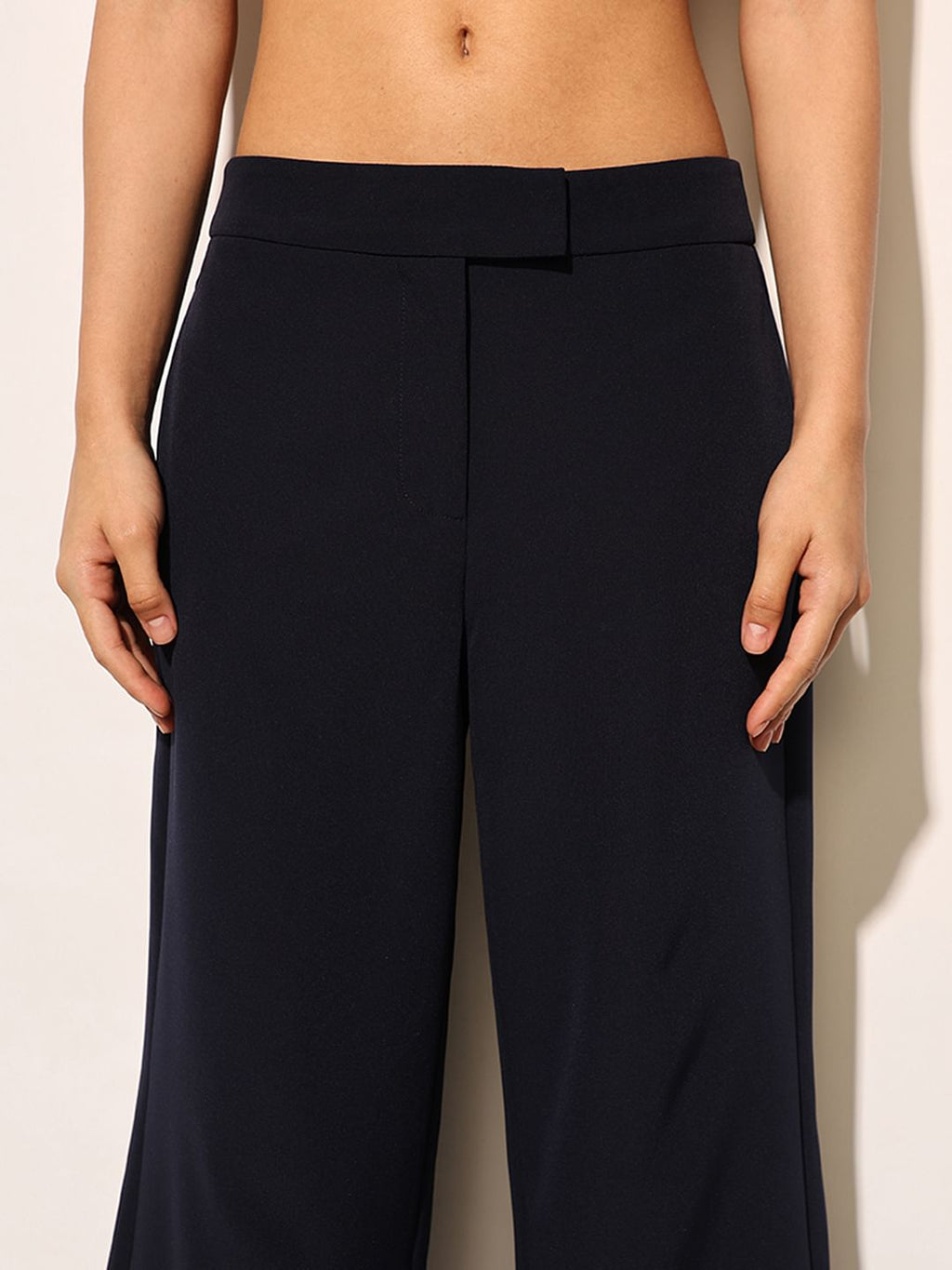 Dark Navy High Rise Tailored Culottes