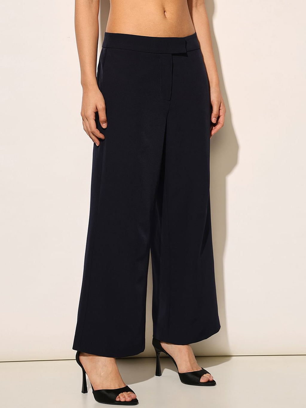 Dark Navy High Rise Tailored Culottes