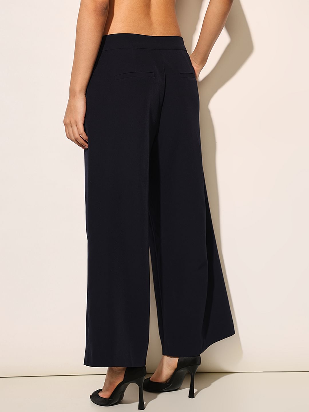 Dark Navy High Rise Tailored Culottes