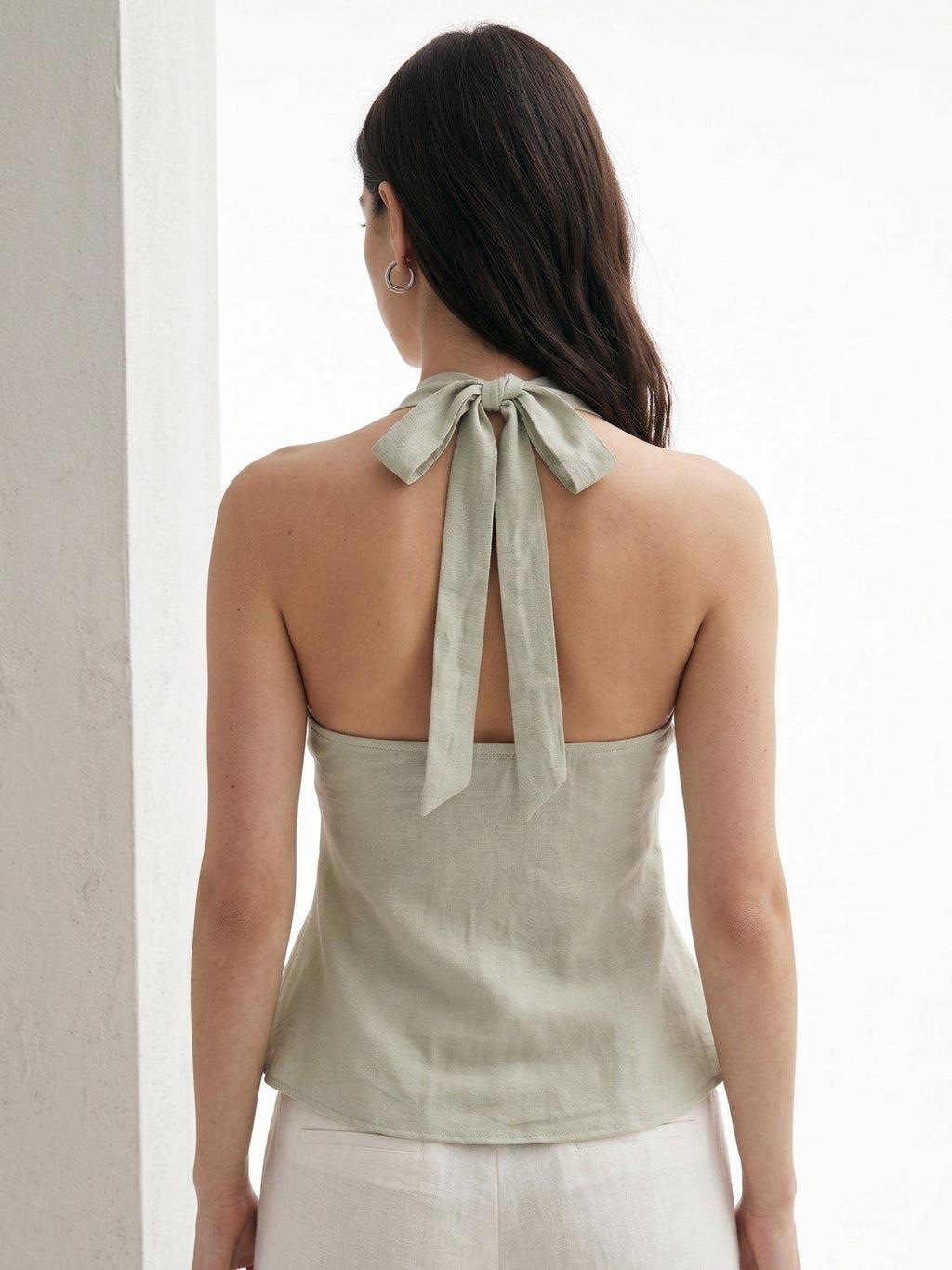 Mint Halter Neck Peplum Top | pt51 - view 5