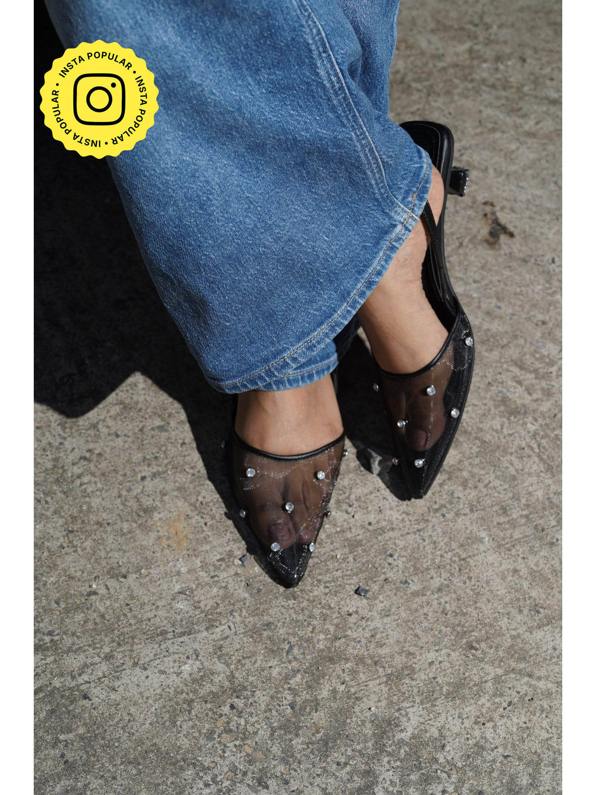 Women Black CAPPICCINO Kitten Heels | H78 - view 1