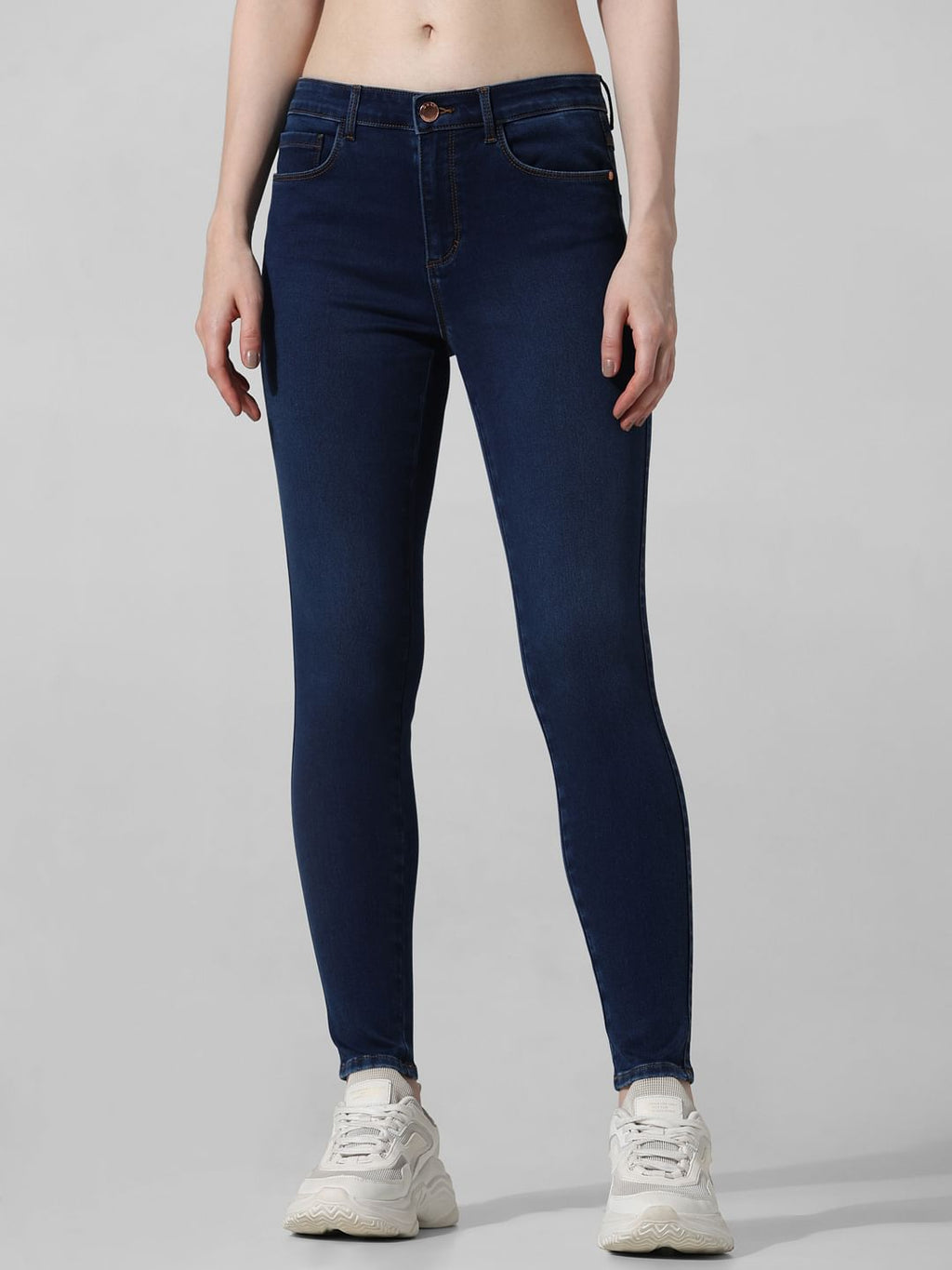 Blue Mid Rise Carmen Skinny Fit Jeans