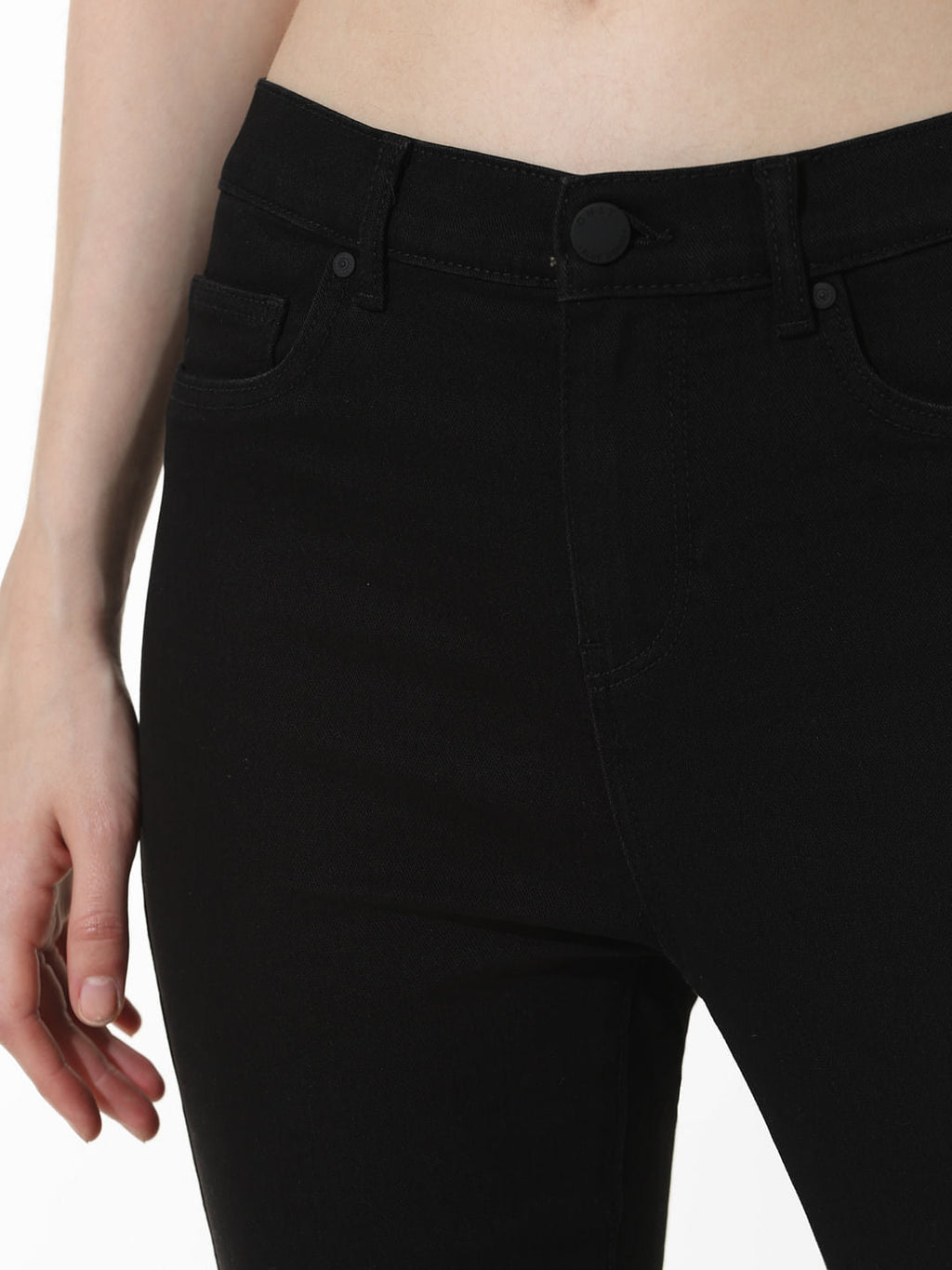 Black Mid Rise Carmen Skinny Jeans