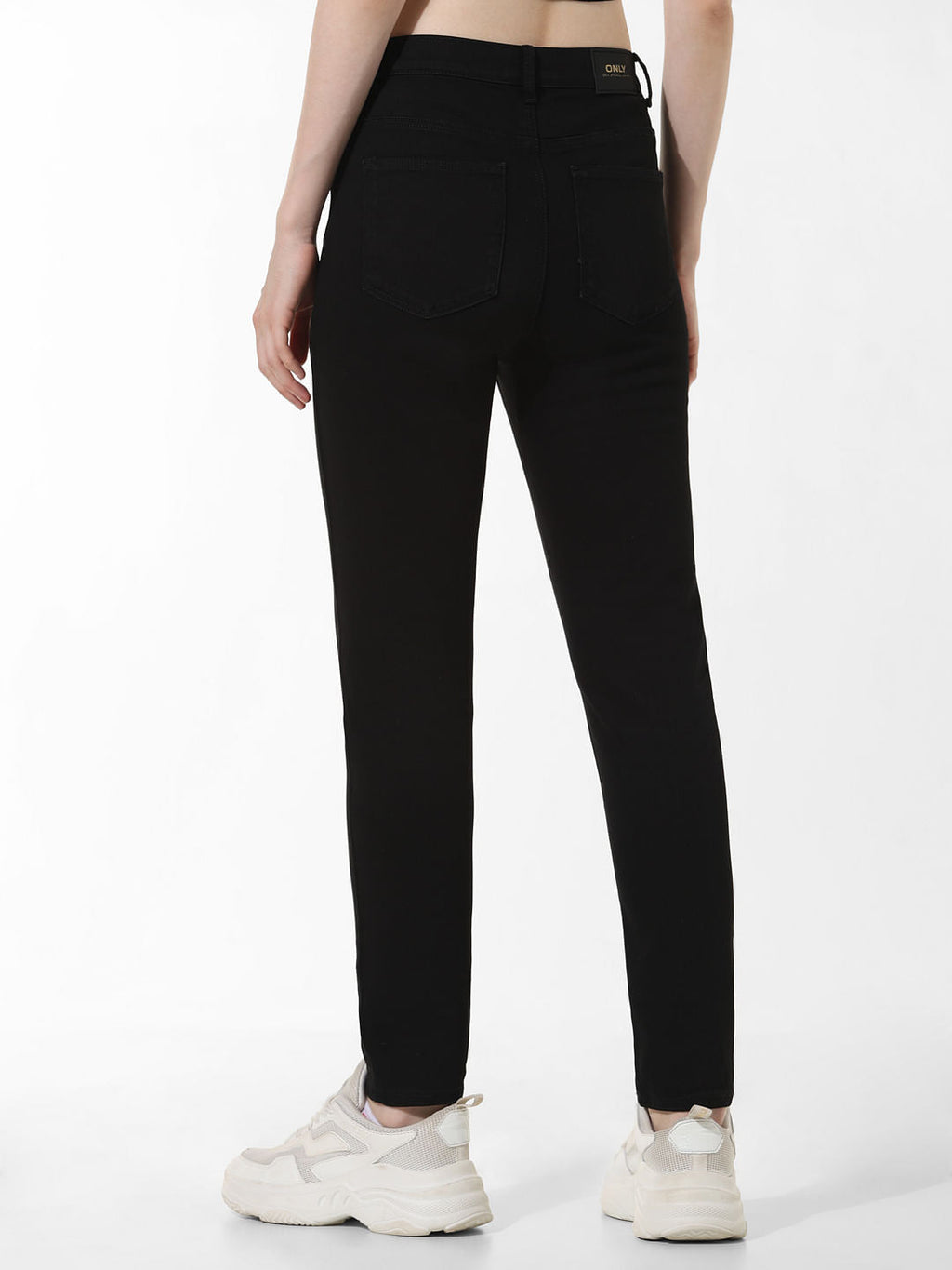 Black Mid Rise Carmen Skinny Jeans