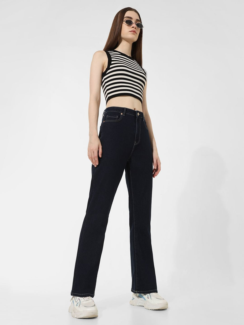 Dark Blue High Rise Paola Flared Jeans