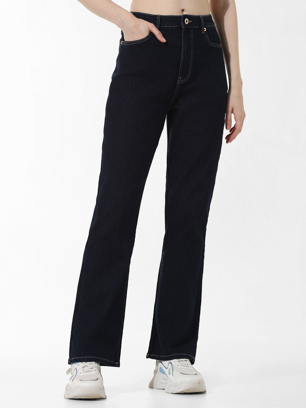 Dark Blue High Rise Paola Flared Jeans