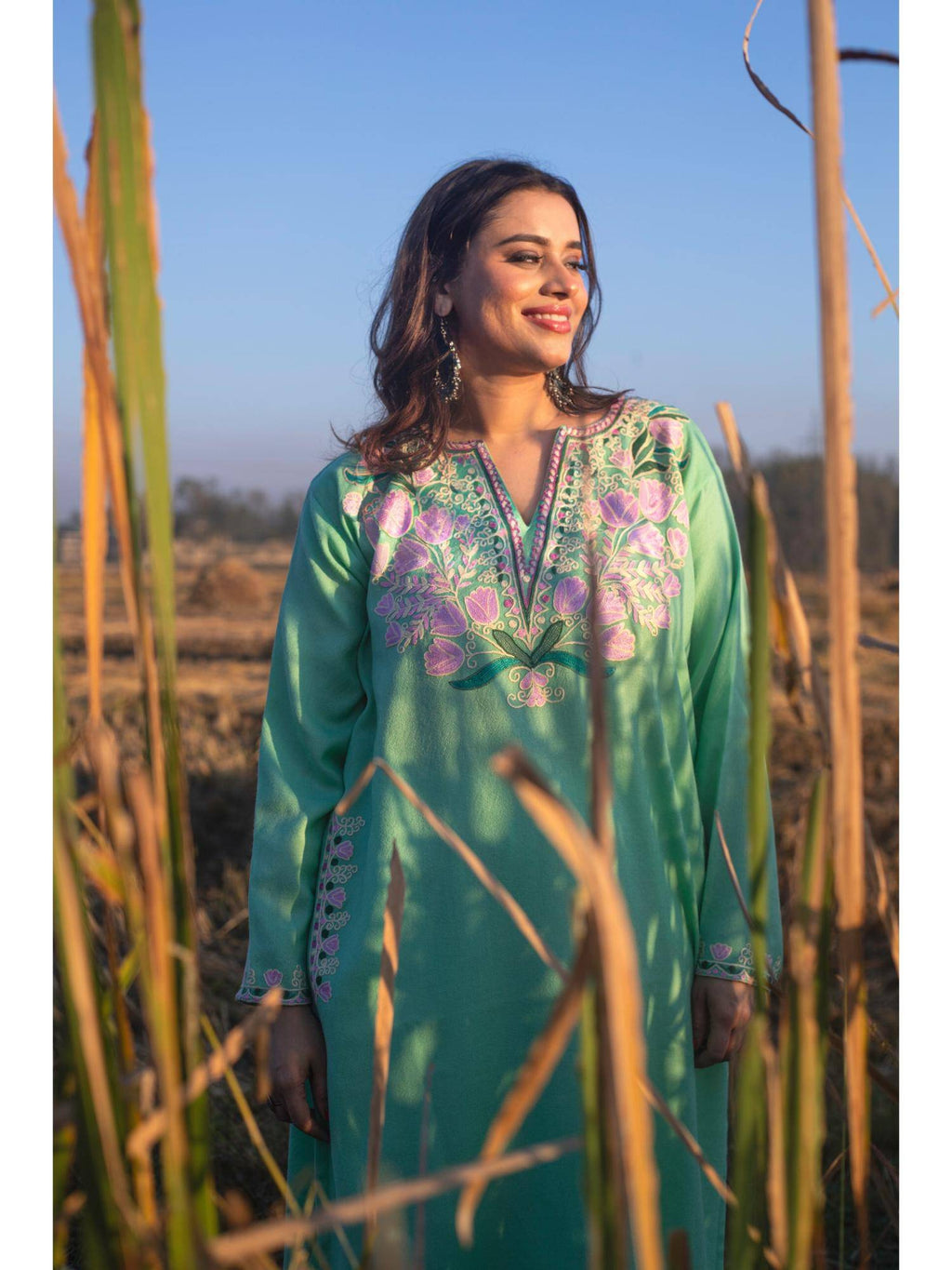 Mint Green Pheran | KDG - view 1