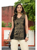 Women Rayon Printed V-Neck Hip Length Sleeveless A-Line Kurta | FY93 - view 1