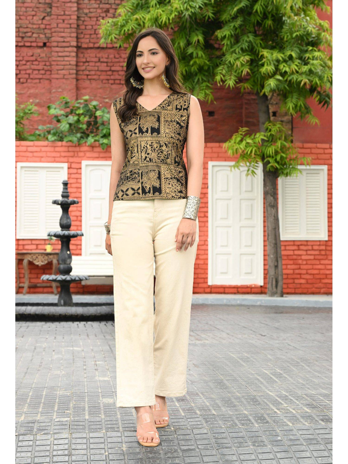 Women Rayon Printed Straight Black Kurta | KDG - view 6