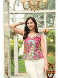 Women Rayon Printed Straight Pink Kurta | U3S - view 1