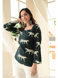 Women Rayon Printed Square Neck Straight Blue Kurta | KDG - view 7