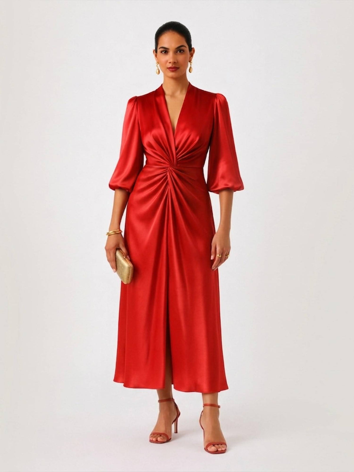 Cocoa Brown Twist Evening Dress | D56 - view 5