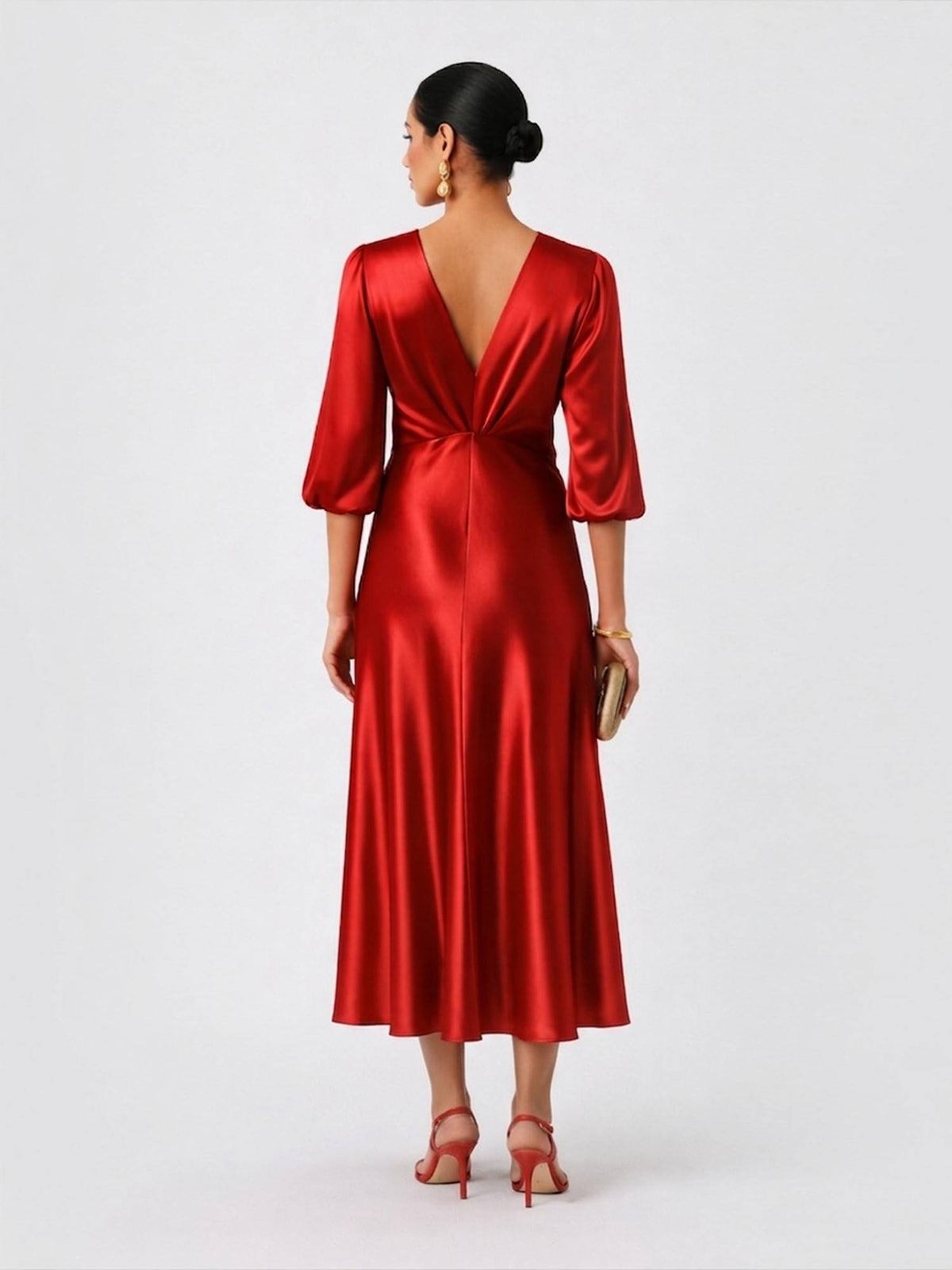 Cocoa Brown Twist Evening Dress | D56 - view 6