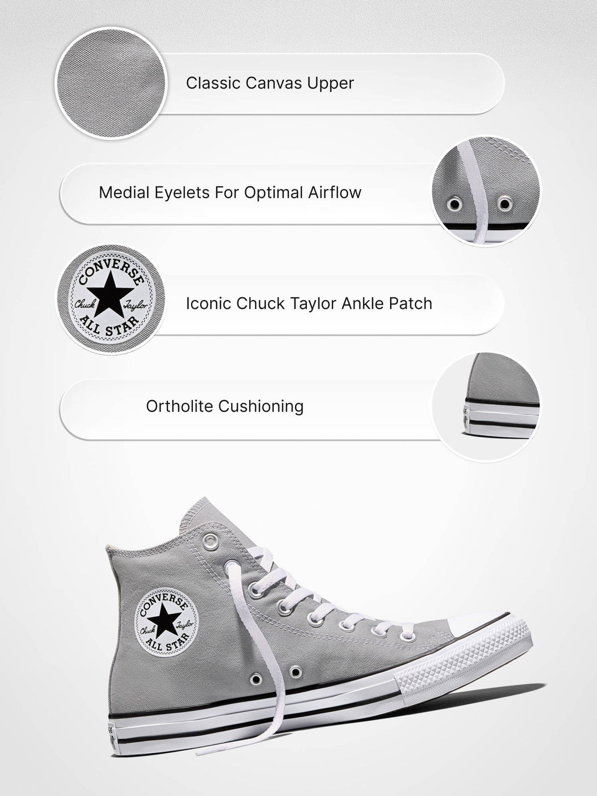Unisex Chuck Taylor All Star Canvas High Top Sneaker | SN09 - view 5