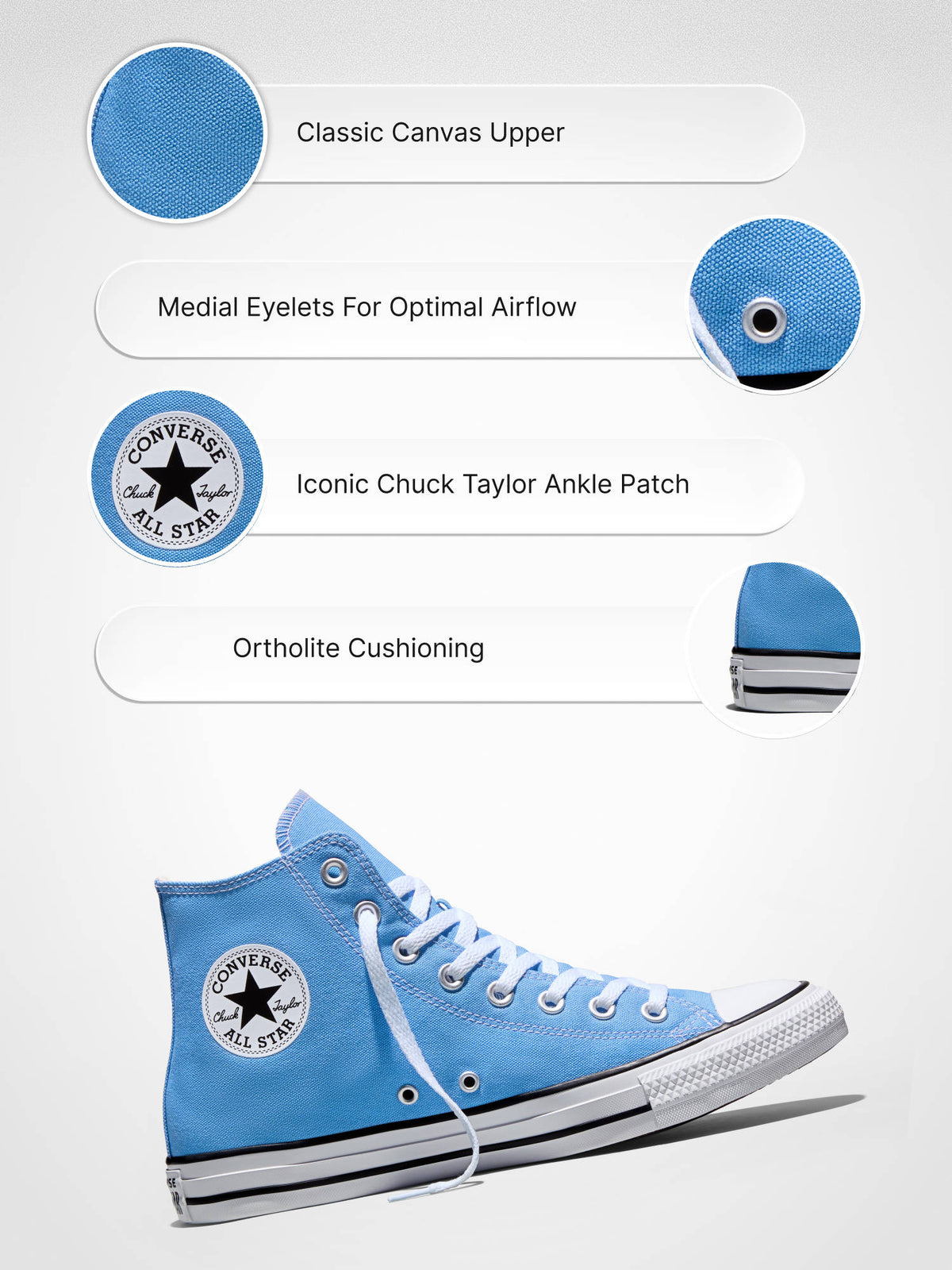 Unisex Chuck Taylor All Star Canvas High Top Sneaker | SN09 - view 5