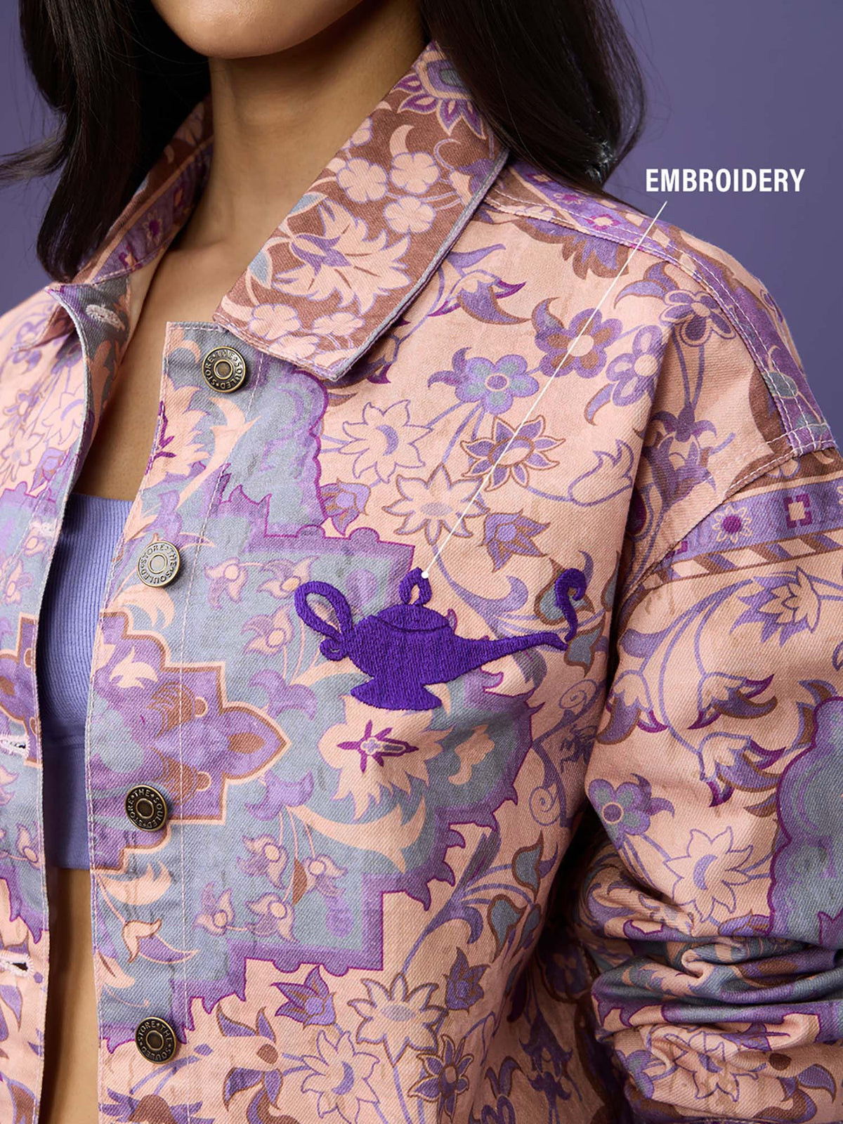 Official Disney Bother Free Women Bomber Jacket | JC78 - view 6