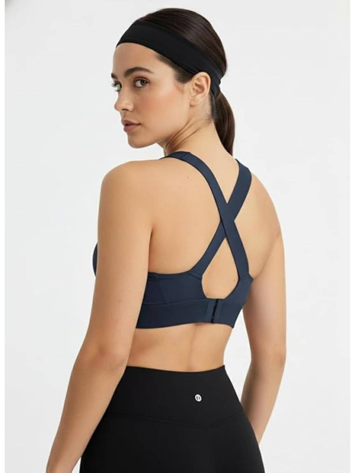 Women Plus Size Front Zip High Impact Adjustable Straps Sport Bra Grey | sb09 - view 16