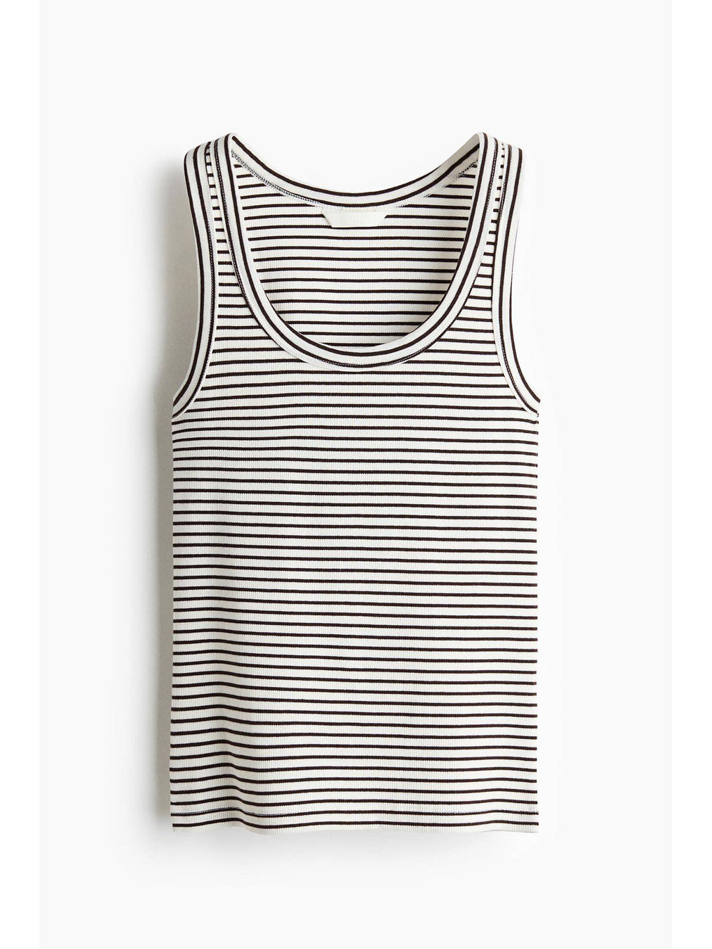 Women White Ribbed Vest Top | TT98 - view 6