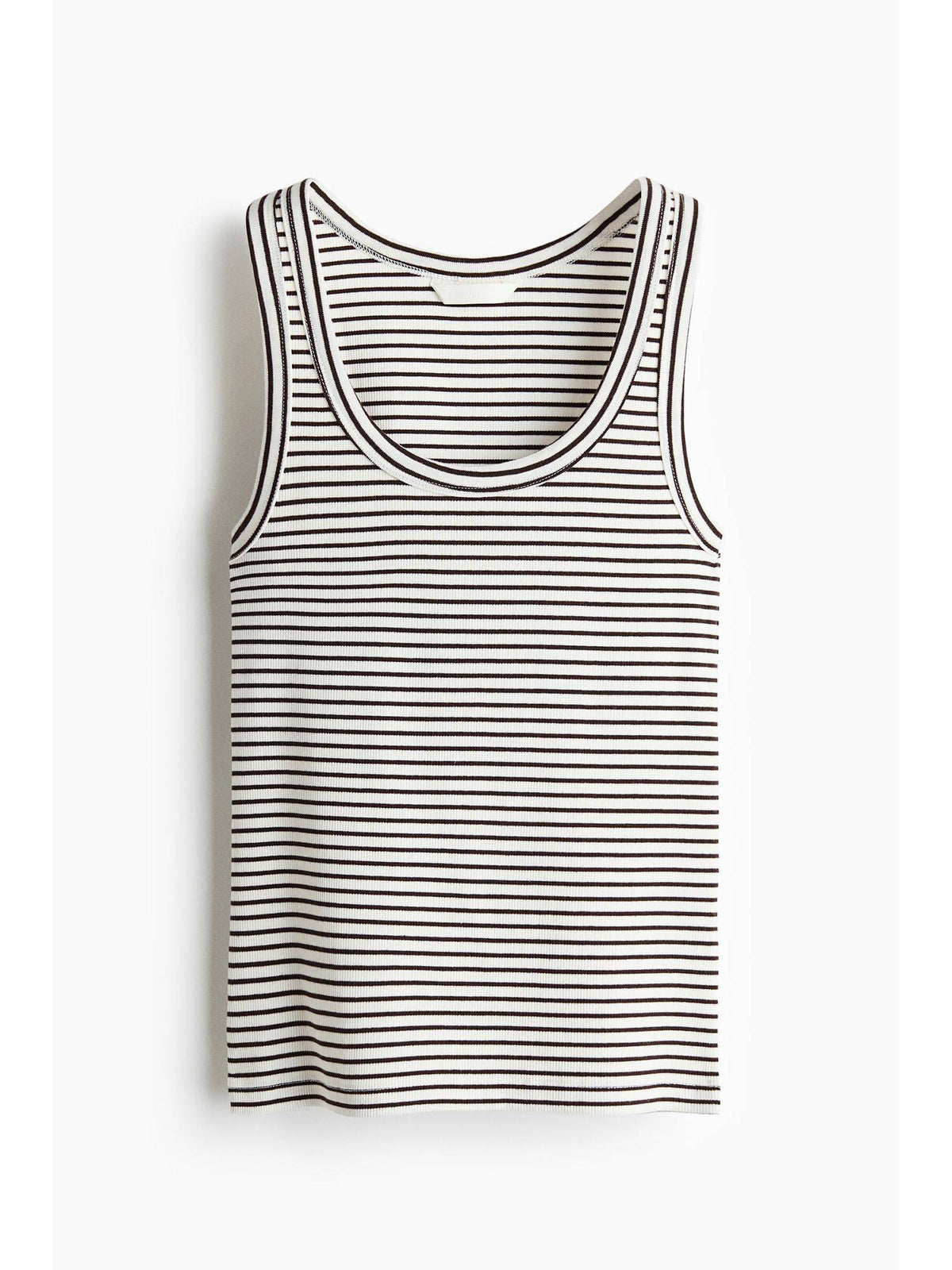 Women White Ribbed Vest Top | TT98 - view 6