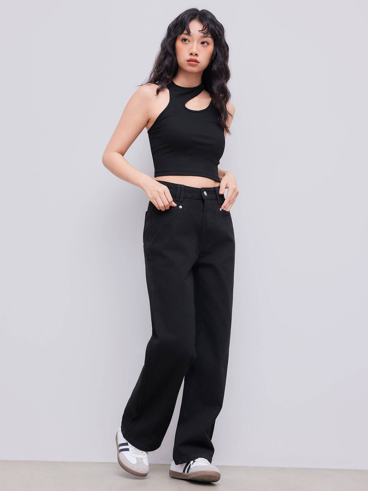 Denim High Waist Wide Leg Jeans | WL90 - view 3