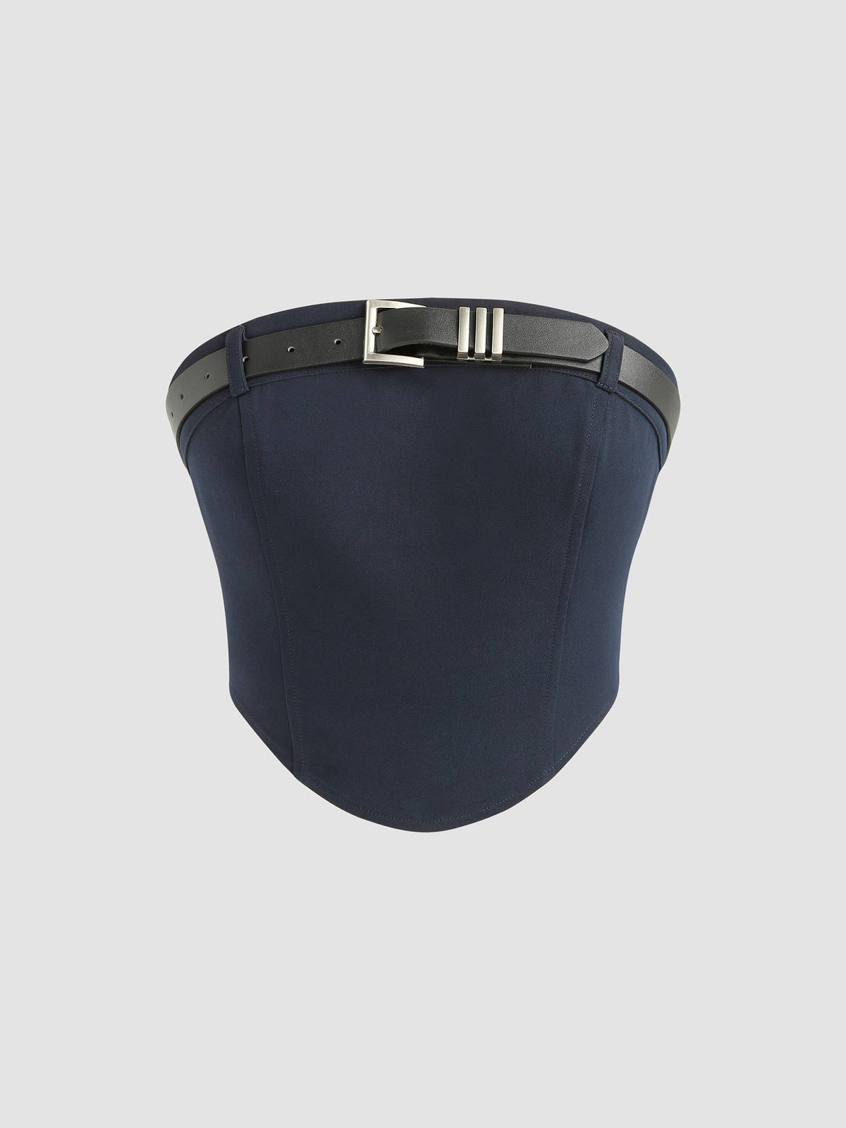 Belted Zipper Up Crop Tube Top | TT90 - view 12