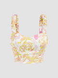 Floral Shirred Crop Cami Top | TT90 - view 1