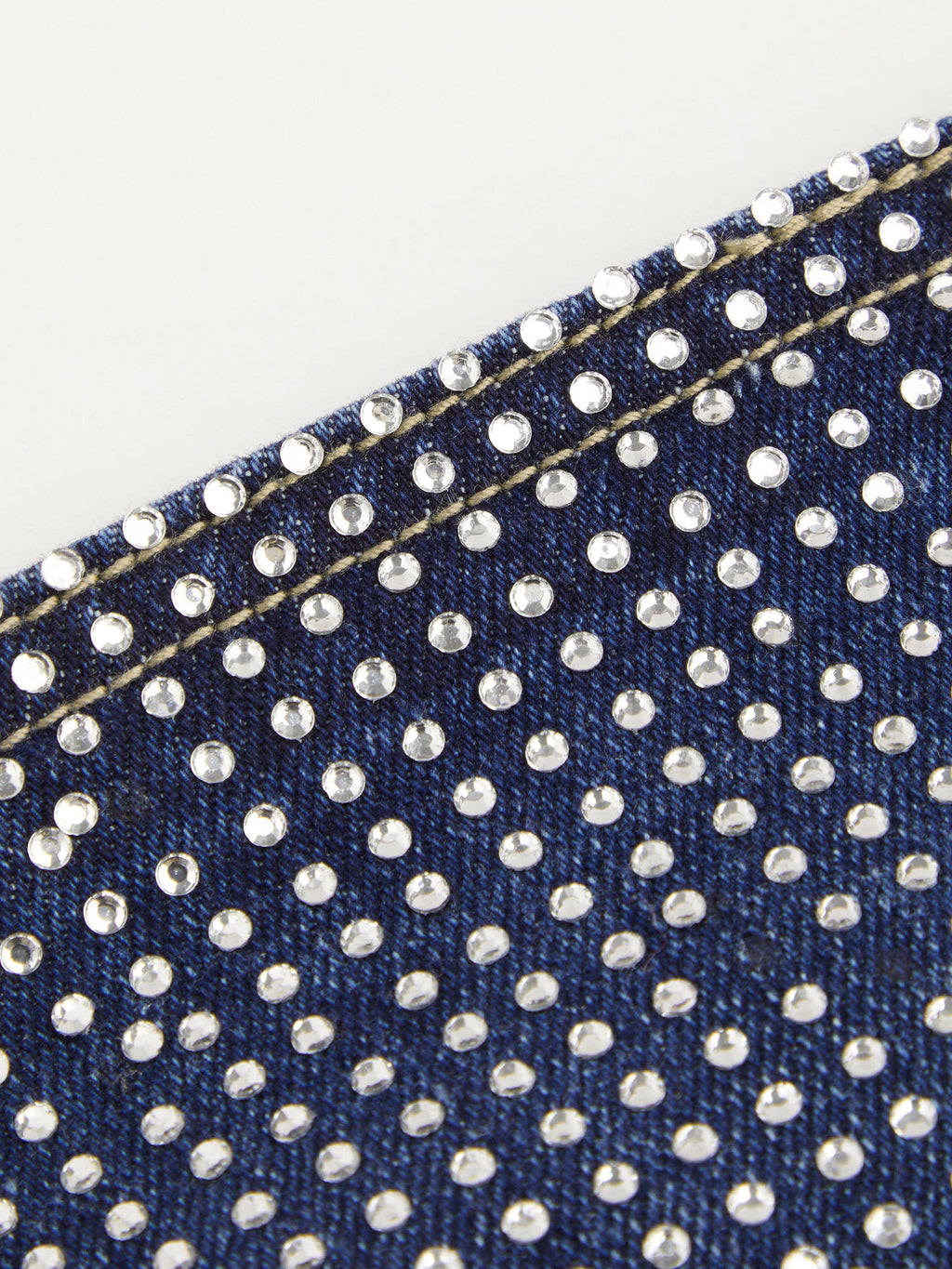 Denim Rhinestone Crop Tube Top | TT90 - view 8