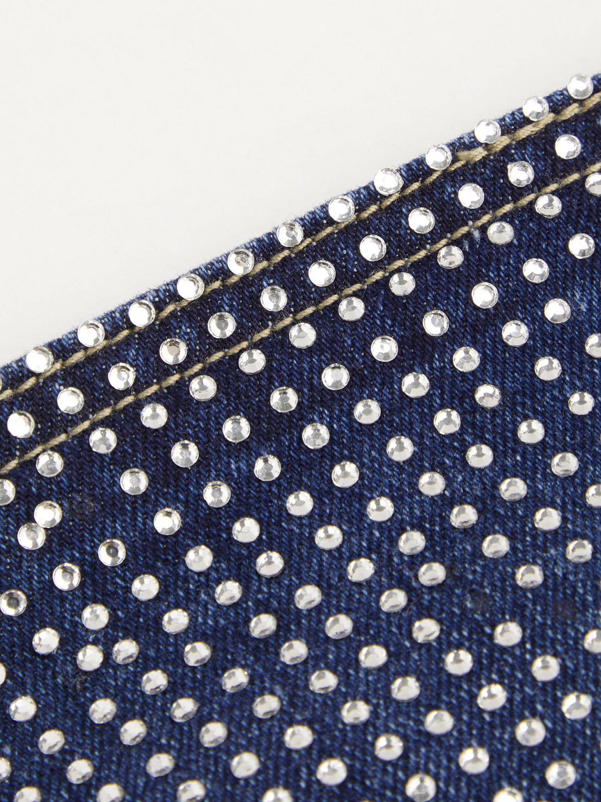 Denim Rhinestone Crop Tube Top | TT90 - view 8
