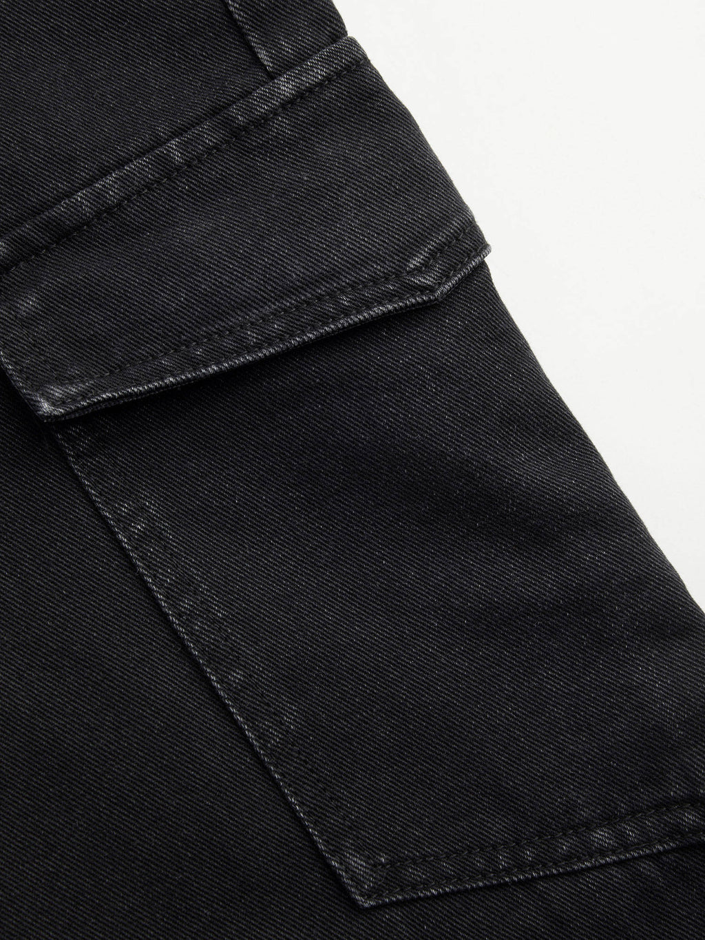 Denim Mid Rise Solid Bowknot Pocket Wide Leg Jeans | WL90 - view 3