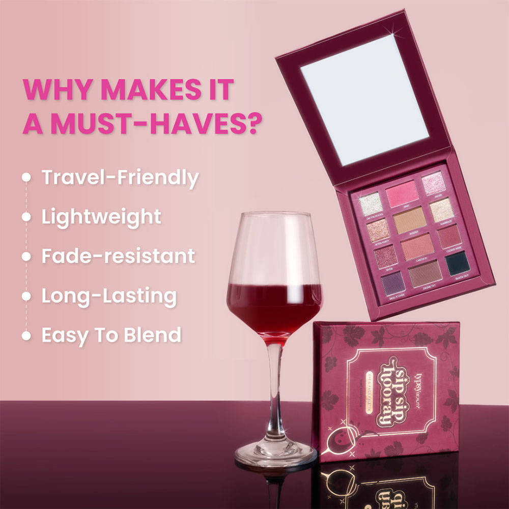 Sip Sip Hooray Wine Eyeshadow Palette | E20 - view 10