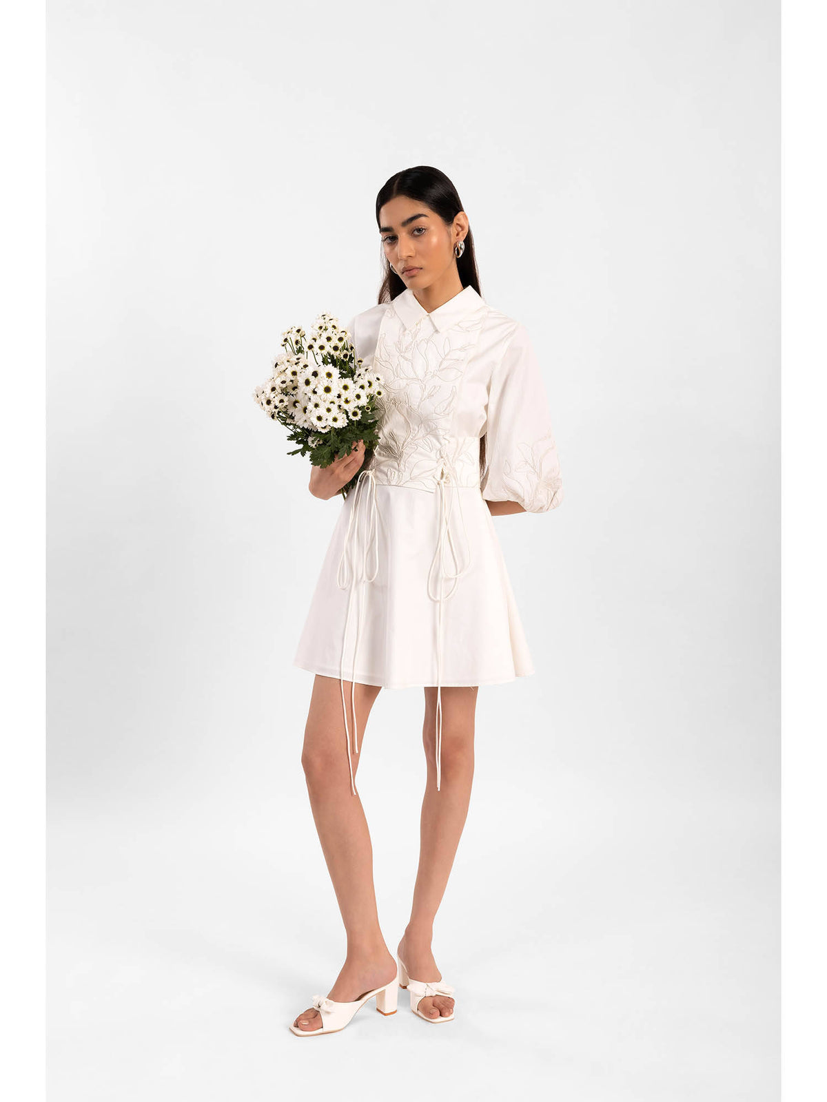 Wildflower Waltz White Dress | D56 - view 2