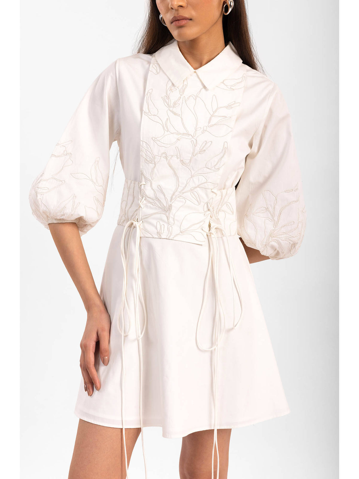 Wildflower Waltz White Dress | D56 - view 3