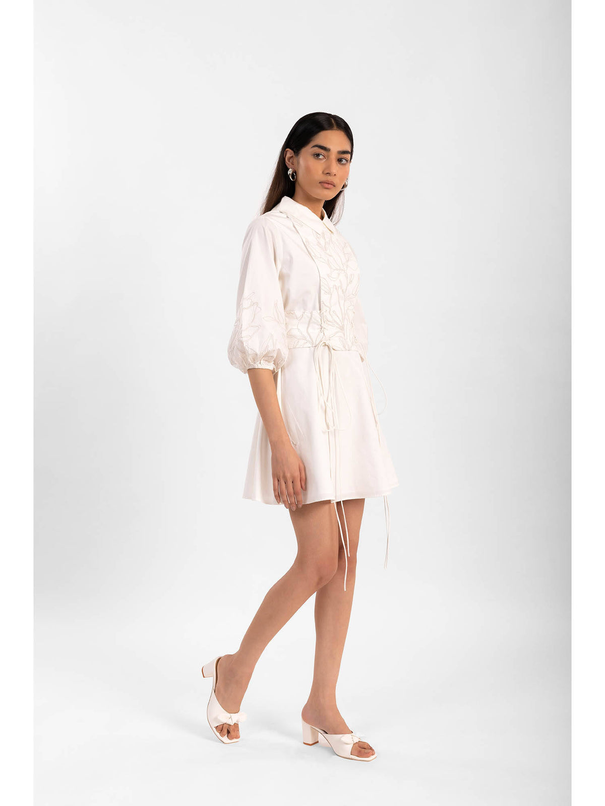 Wildflower Waltz White Dress | D56 - view 4