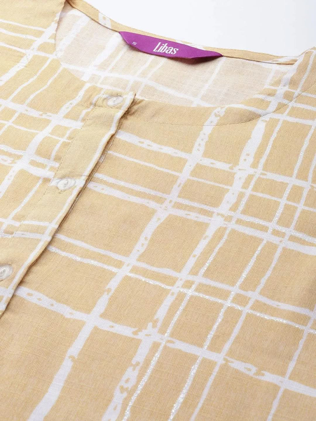Gerua Yellow Printed Rayon Kurta