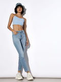Light Blue Mid Rise Skinny Fit Jeans