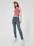 Blue Mid Rise Carmen Skinny Jeans